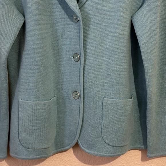 Talbots Petite 100% Merino Wool Knit Blazer - Picture 3 of 8